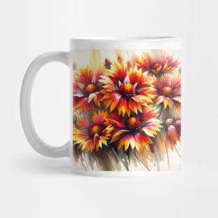 Vibrant Gaillardia Decor - Watercolor Flower Mug